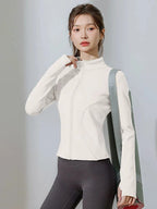 LADIES ZIP UP GYM SHIRT