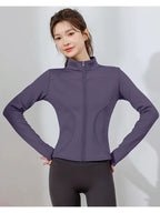LADIES ZIP UP GYM SHIRT