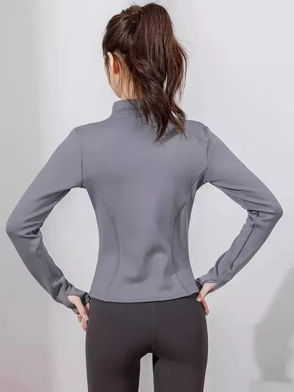 LADIES ZIP UP GYM SHIRT