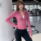 LADIES ZIP UP GYM SHIRT