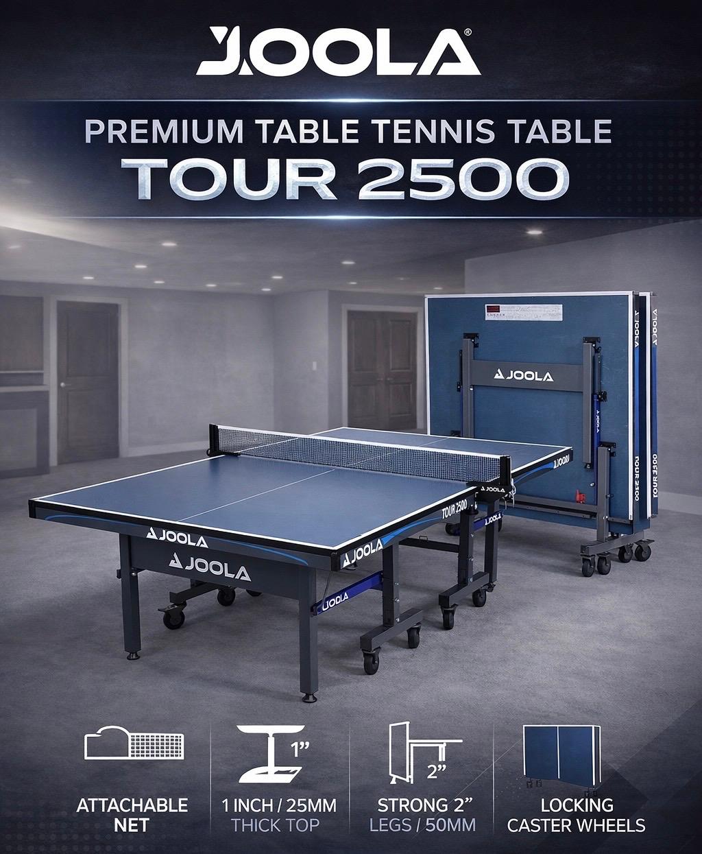 JOOLA Tour 2500 Table Tennis Table (25mm)