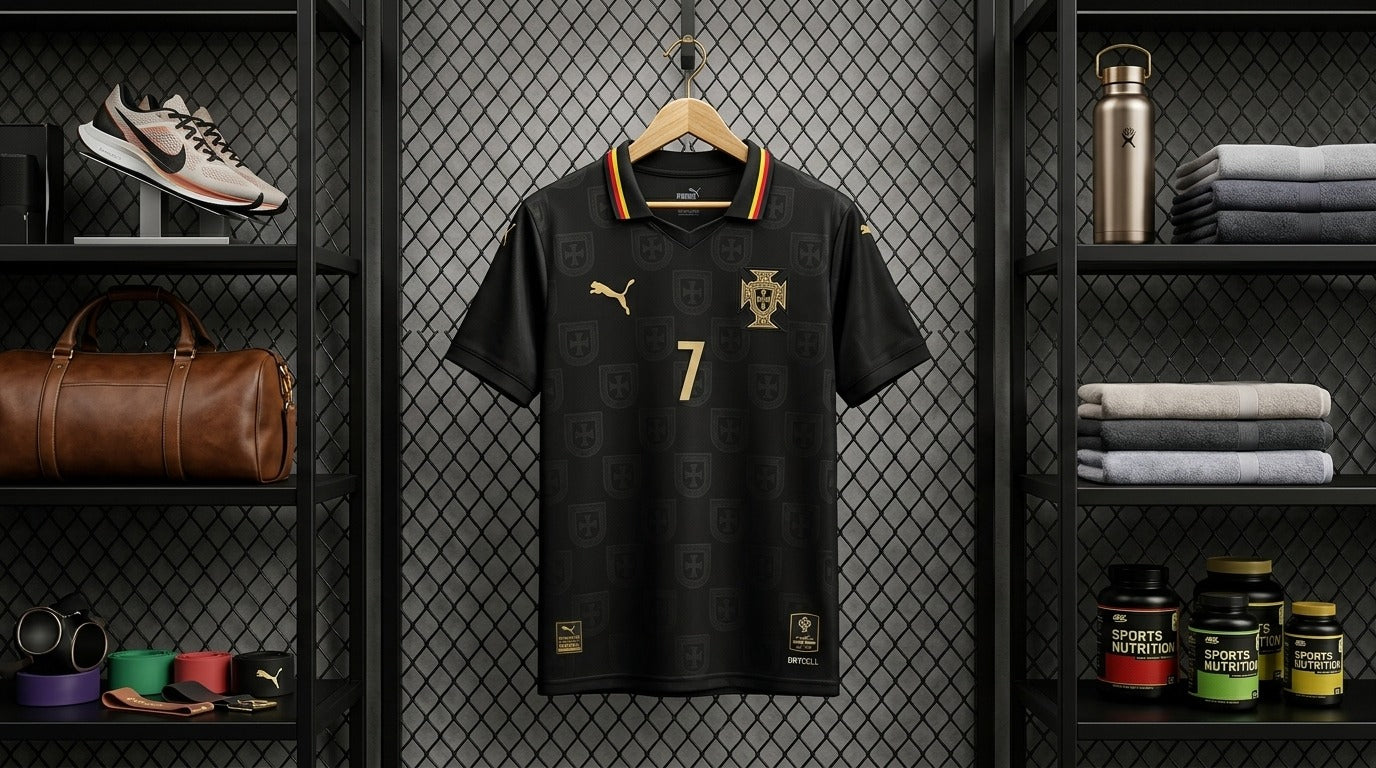 Ronaldo 7 Portugal Black Panther Jersey Special Edition ( Embroidery Logo )