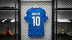 France Home Mbappe World Cup Jersey with Embroidered Logos