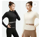 3-Piece Women's Sports/Yoga/Pilates Set – High-Waisted Leggings, Sports Bra, and Zip-Up Jacket