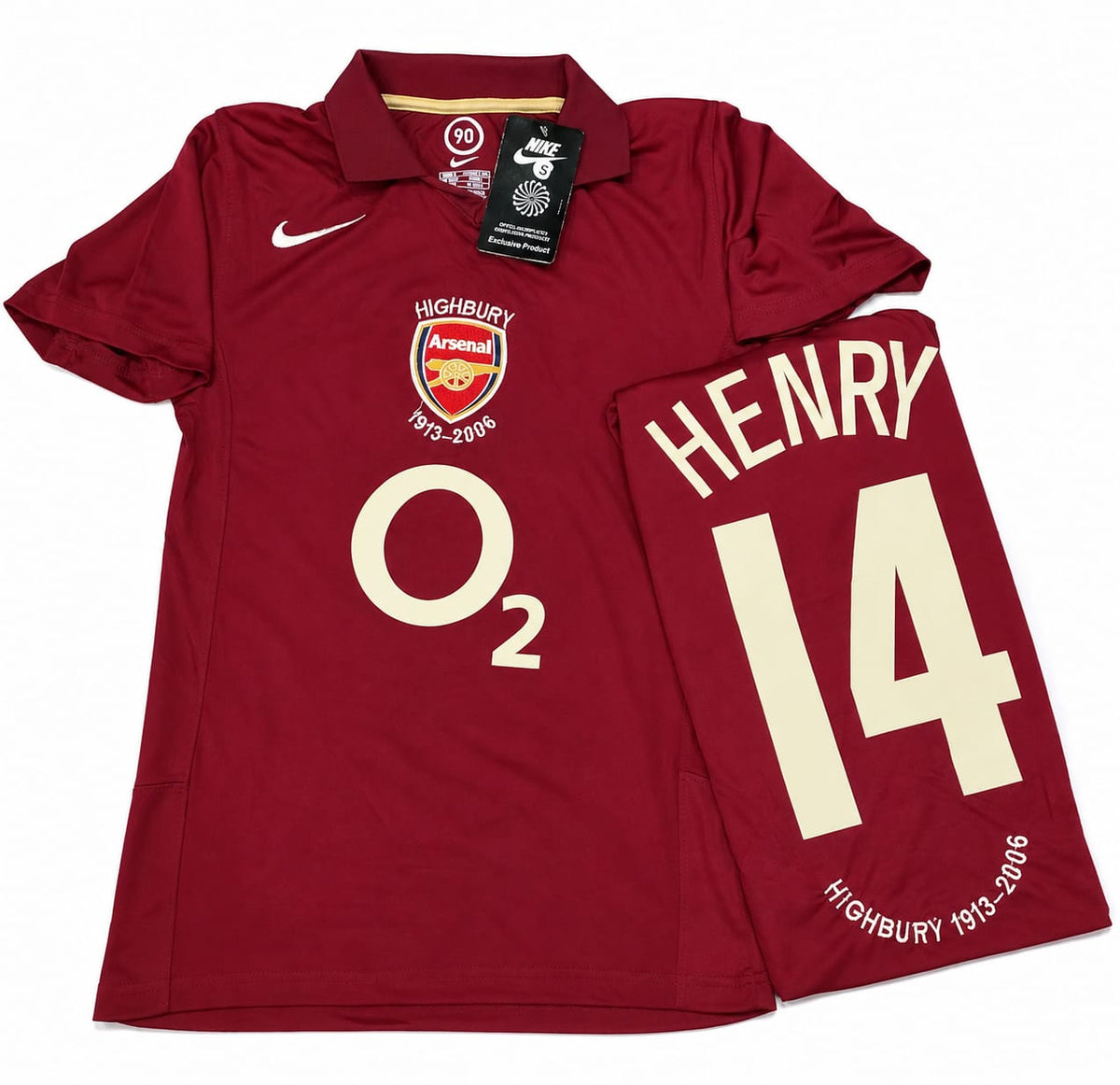 Arsenal 2006 Henry 14 Retro Jersey (EMBROIDERY LOGO)