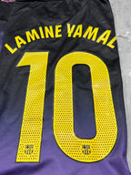 Lamine Yamal 10 Barcelona Away Jersey Full Sleeve(Embroidery)