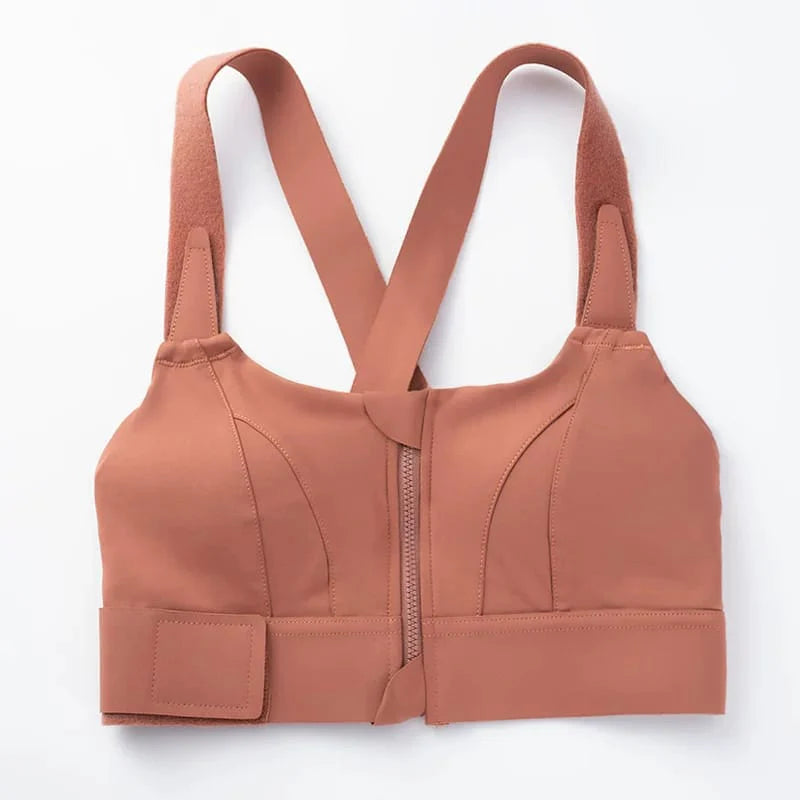 LADIES FRONT ZIP ACTIVE BRA,SPORTS BRA