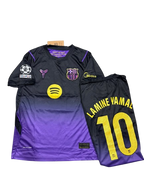 Lamine Yamal 10 Barcelona Away Jersey Half Sleeve(Embroidery)