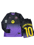 Lamine Yamal 10 Barcelona Away Jersey Full Sleeve(Embroidery)