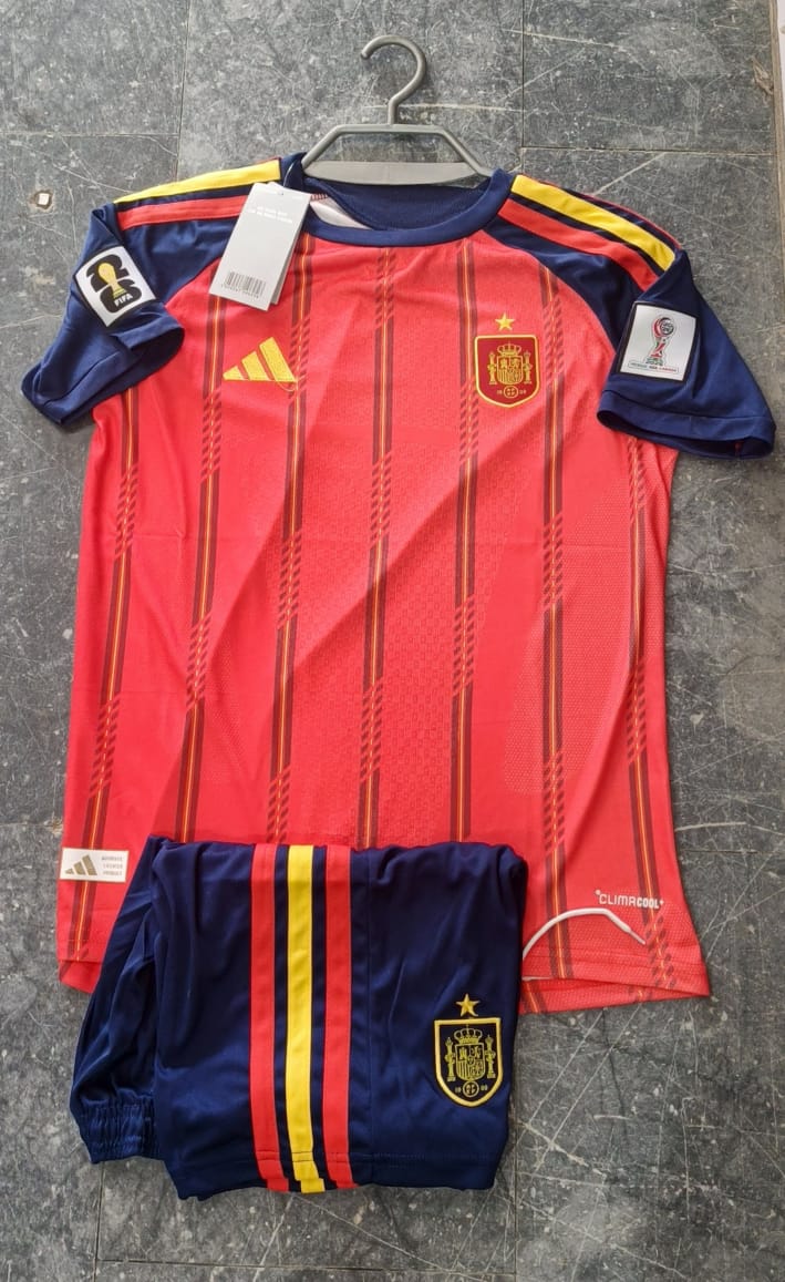 SPAIN HOME FIFA CUP JERSEY WITH SHORT 2026(EMBROIDED LOGO)