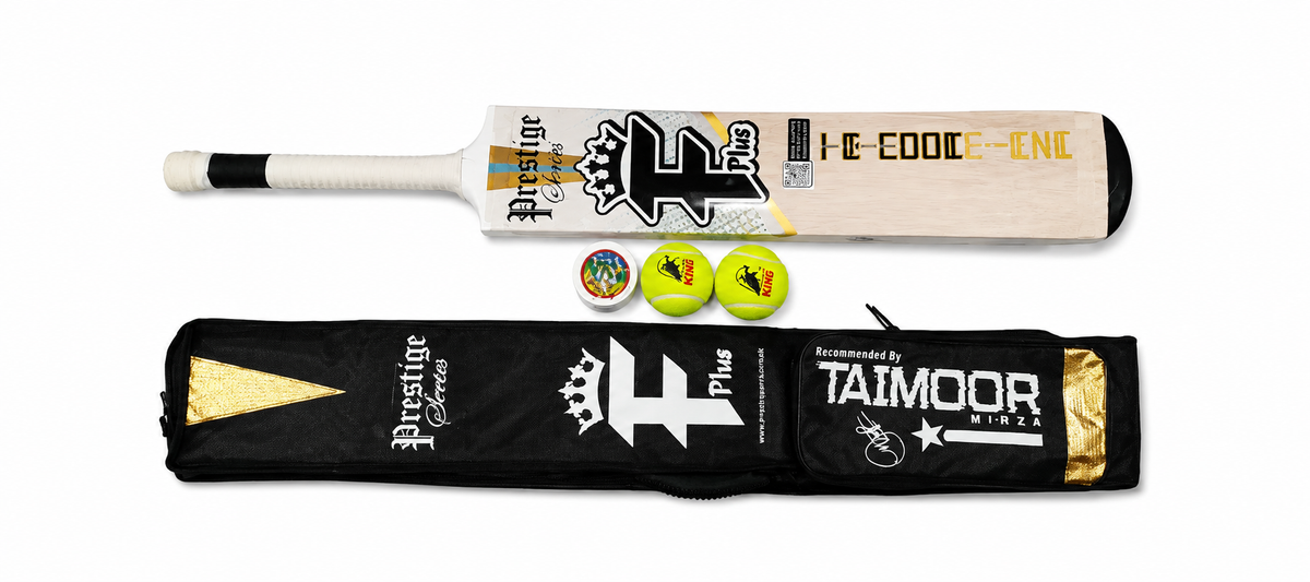Prestige Plus Cricket Bat Combo Pack Bat + Cover + 2 Balls + 2 Grip Tape