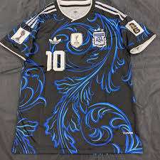 MESSI 10 ARGENTINA AWAY FIFA WORLD CUP EMBROIDED LOGO JERSEY 2026