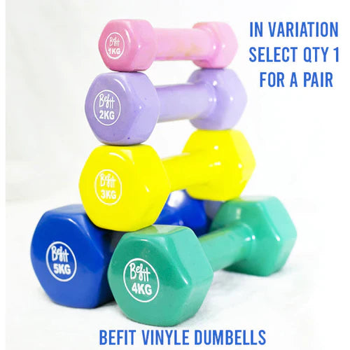 Vinyle Coated Dumbbells 1KG to 5KG
