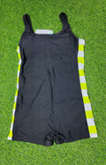 Swimming Costume Sleeveless Black W/Y Strip