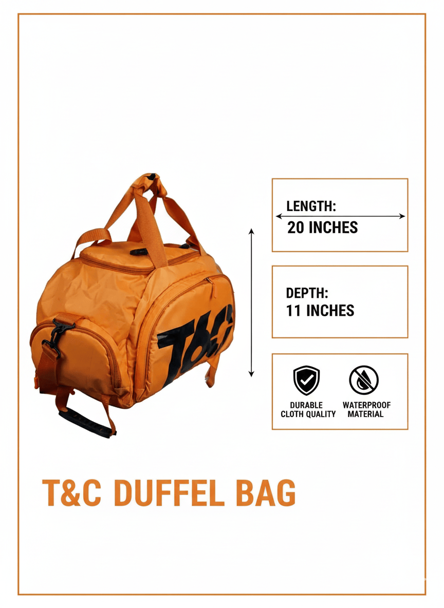 T60 Backpack 2 in 1 with Shoe Compartment - Orange - Sports Zone