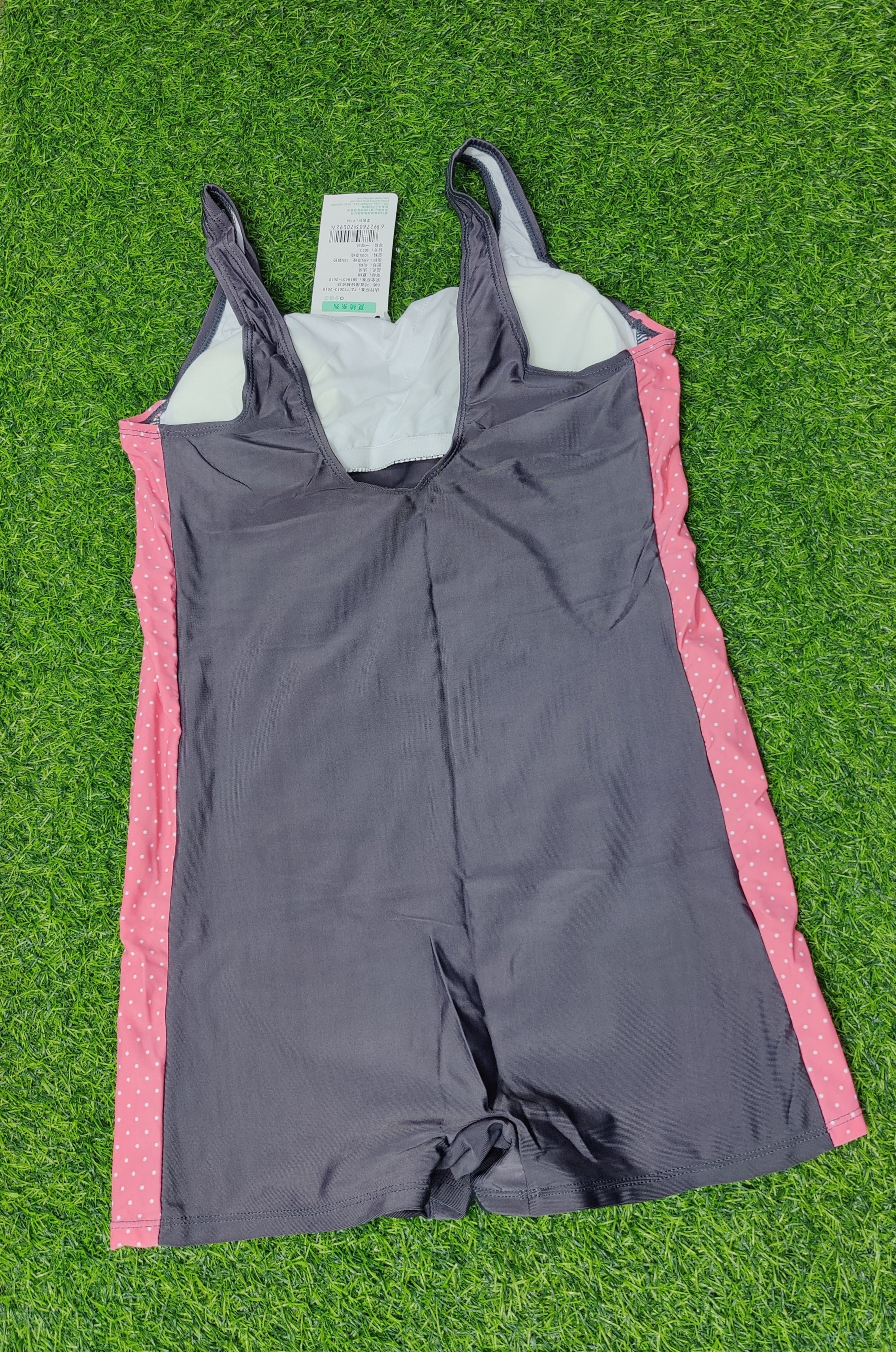 Swimming  Costume Sleeveless China Gray/Pink
