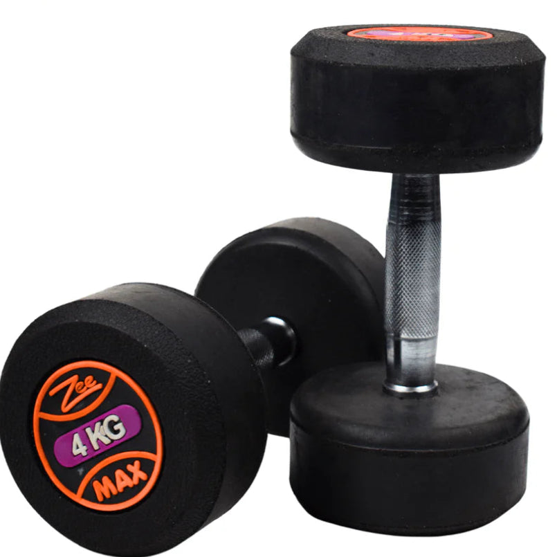 Rubber Coated Dumbbells Zee Maxx 1KG TO 30KG - PACK OF 2