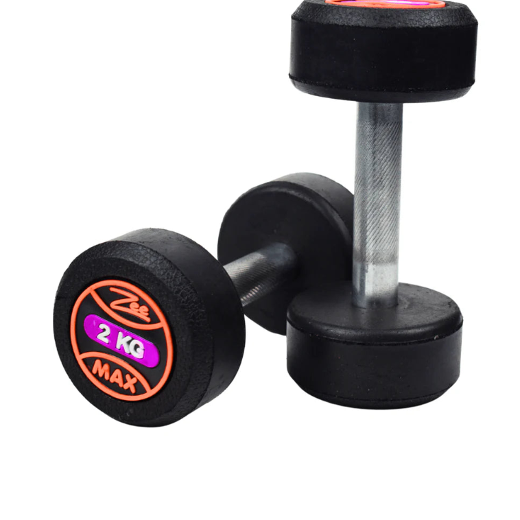 Rubber Coated Dumbbells Zee Maxx 1KG TO 30KG - PACK OF 2