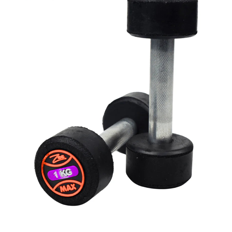 Rubber Coated Dumbbells Zee Maxx 1KG TO 30KG - PACK OF 2
