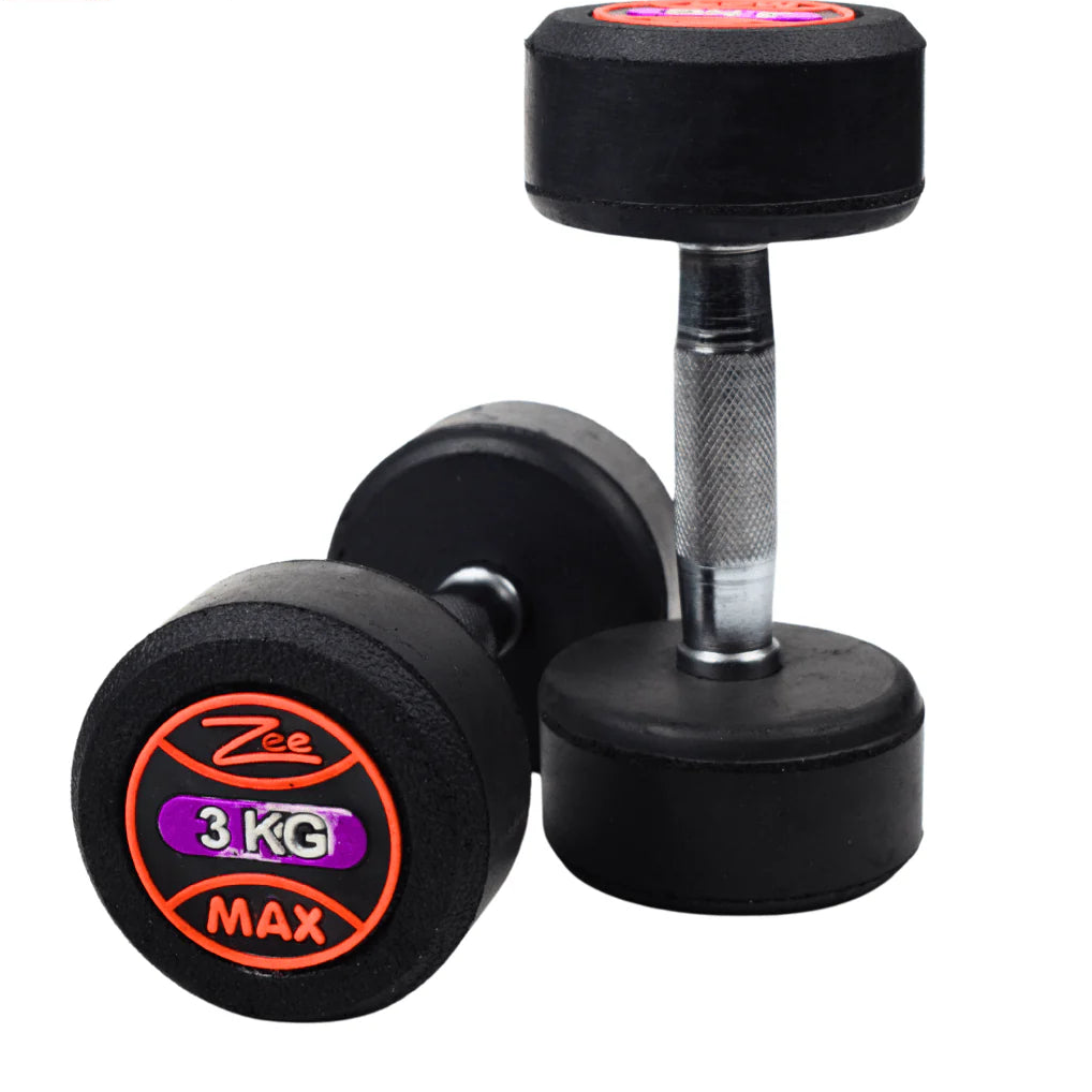 Rubber Coated Dumbbells Zee Maxx 1KG TO 30KG - PACK OF 2