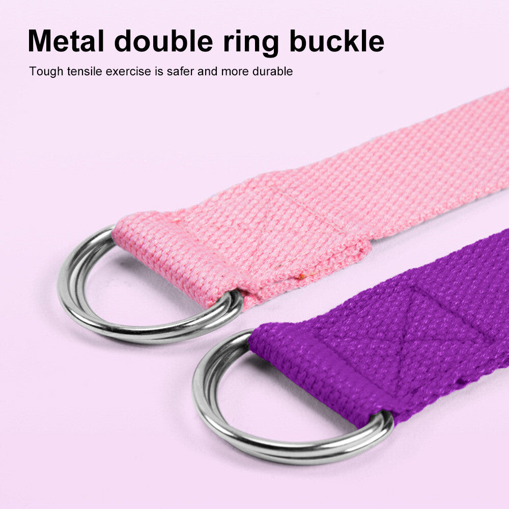 Yoga Strap Durable Cotton With Metal D Ring | 1Pc Adjustable Sport Stretch Strap D-Ring Belts Gym Waist Leg Fitness Yoga Belt