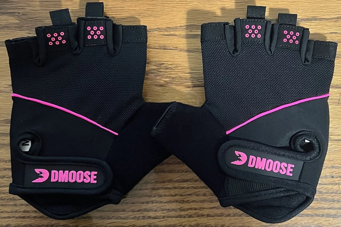 DMoose Fitness Workout Gloves - Gym Gloves for Weightlifting, Training, Pull-ups, and Fitness - Weight Lifting Gloves for Women - with or Without Wrist Support - Breathable Training Gloves