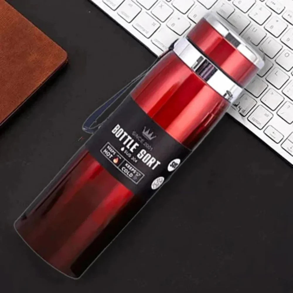 Water Bottle | Leakproof Stainless Steel Water Vacuum Flask 800ml Red