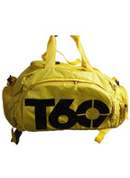 T60 Backpack 2 in 1 with Shoe Compartment - Yellow - Sports Zone